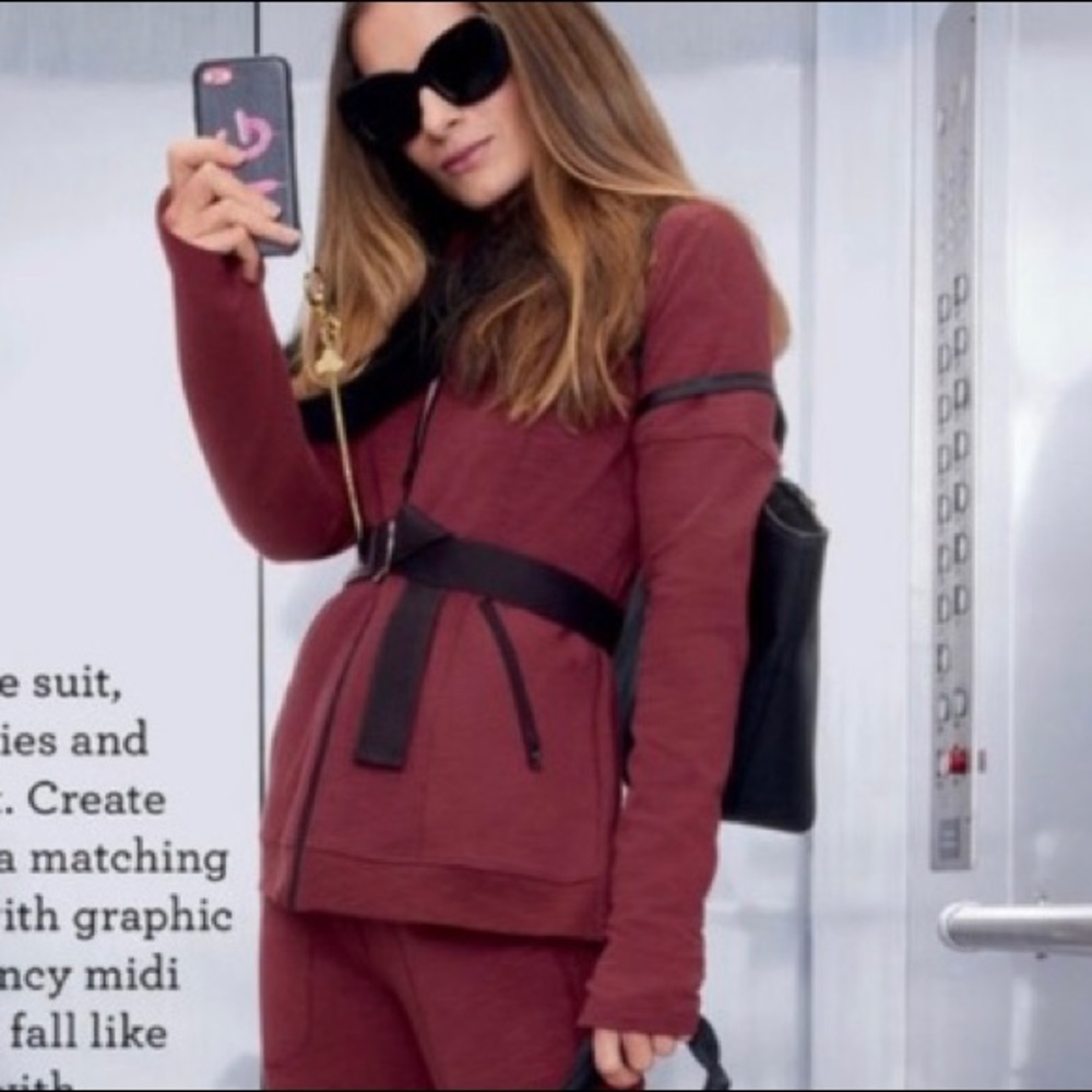 Cabi Training Jacket #4122 brownish burgundy, warm up